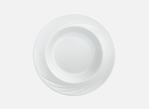 Spezialteller tief rund Fahne Relief 23cm