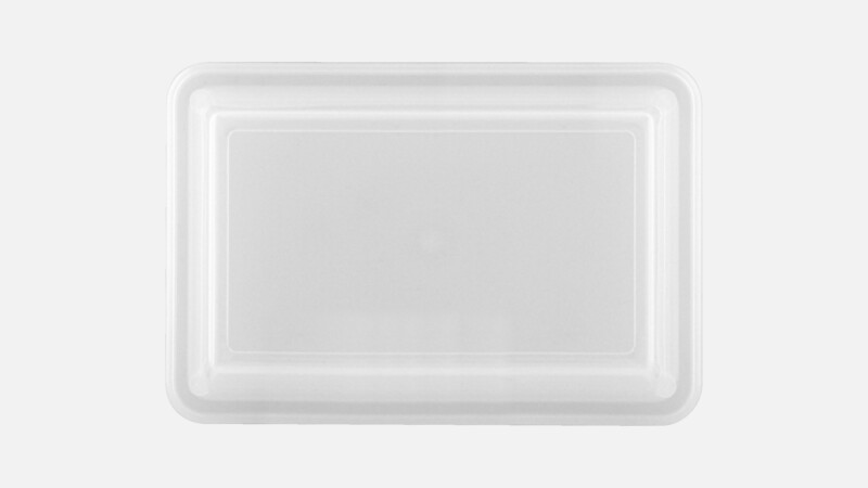 KUNSTSTOFFDECKEL - Deckel - s. hoch milchig 19x13cm