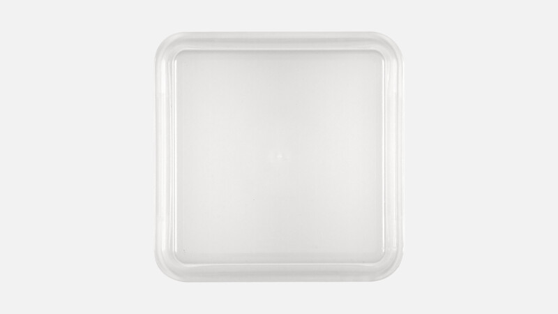 KUNSTSTOFFDECKEL - Deckel - hoch milchig 20x20cm