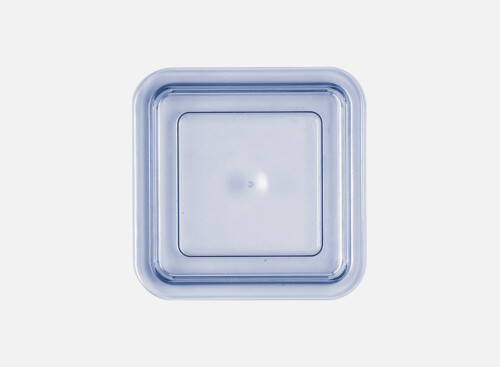 Deckel hoch blau-transp. 13x13cm