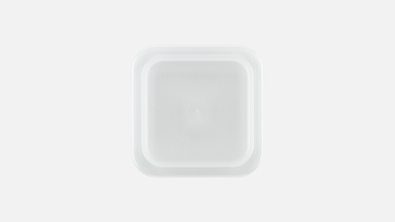 KUNSTSTOFFDECKEL - Deckel - hoch milchig 10x10cm