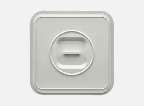 Deckel m. Griff hoch grau 160°C 21x21cm