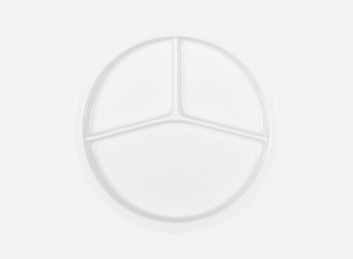 Teller flach rund 3-teilig pl. Boden 23cm