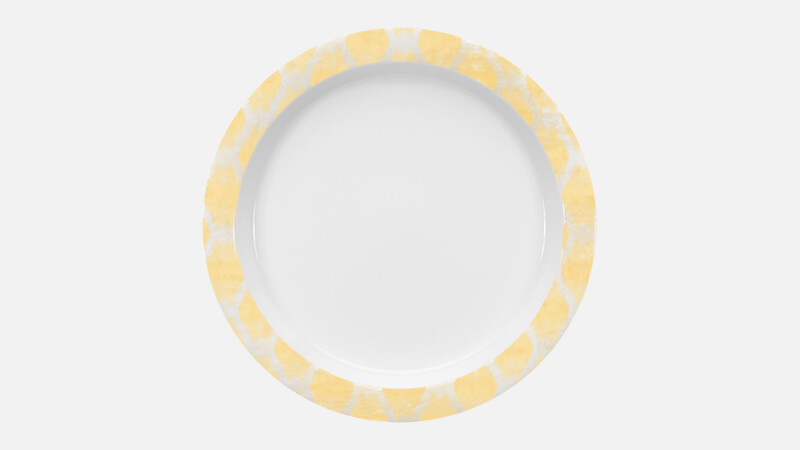 INVITA DIMENSION - Plate special half-deep round with rim - 25cm