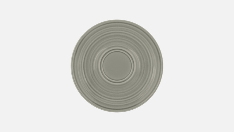 COUNTRY HOUSE - Untertasse Doppelspiegel Struktur - GRAY 16cm