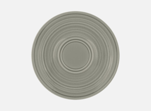 Untertasse Doppelspiegel Struktur GRAY 16cm