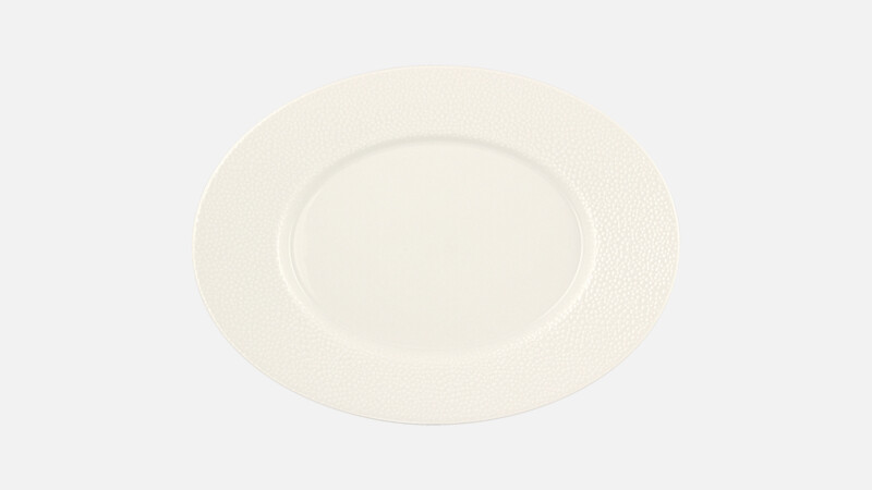 PURITY - Platte oval Fahne - Servierplatte 24x18cm