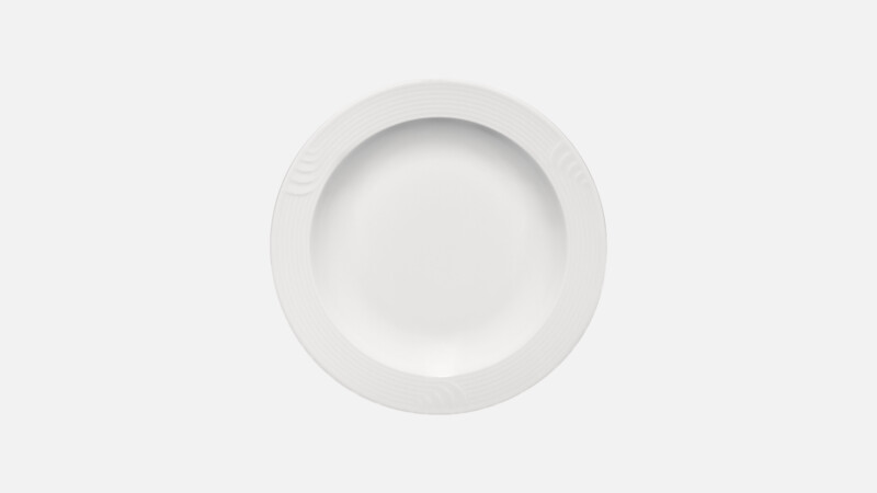 CARAT - Teller halbtief rund Fahne Relief - 20cm