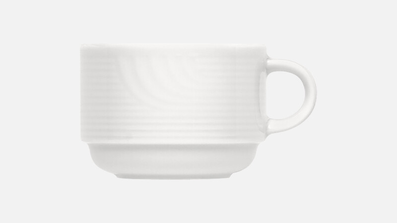 CARAT - Obertasse stapelbar Relief - Kaffeetasse 0.18l