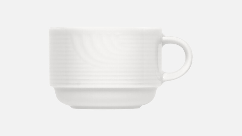 CARAT - Obertasse stapelbar Relief - Kaffeetasse 0.22l
