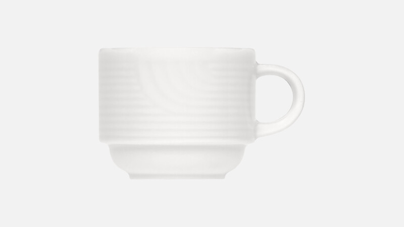 CARAT - Obertasse stapelbar Relief - Espressotasse 0.09l