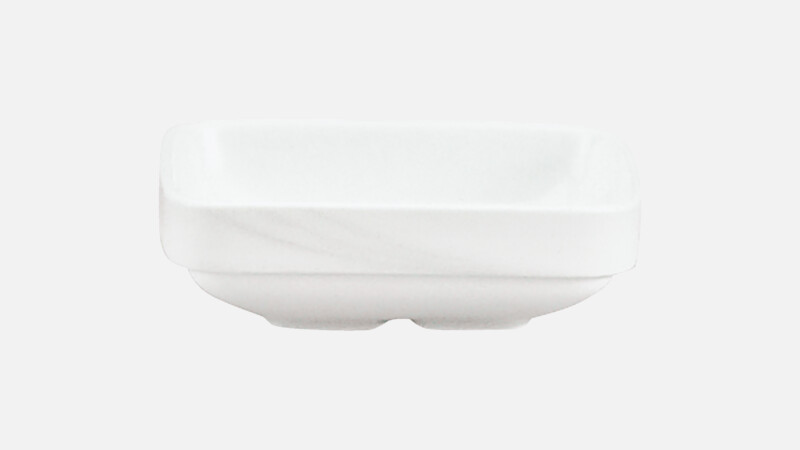 DONNA - Schale eckig stapelbar Relief - 12x12cm/0.25l