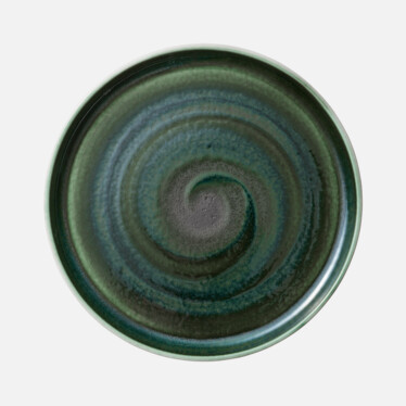 Plate round flat high rim 27cm