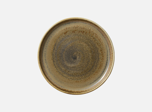 Plate round flat high rim 21cm