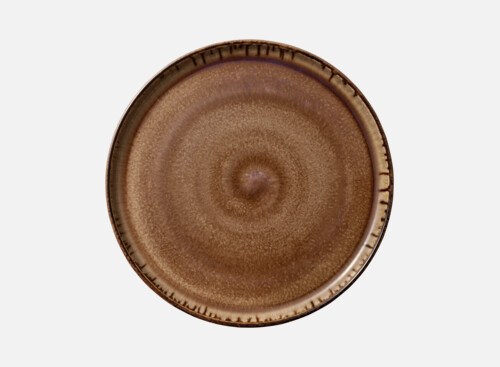 Plate round flat high rim 27cm