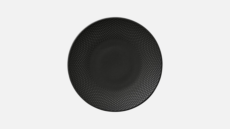 Assiette plate ronde coupe embossée 24 cm