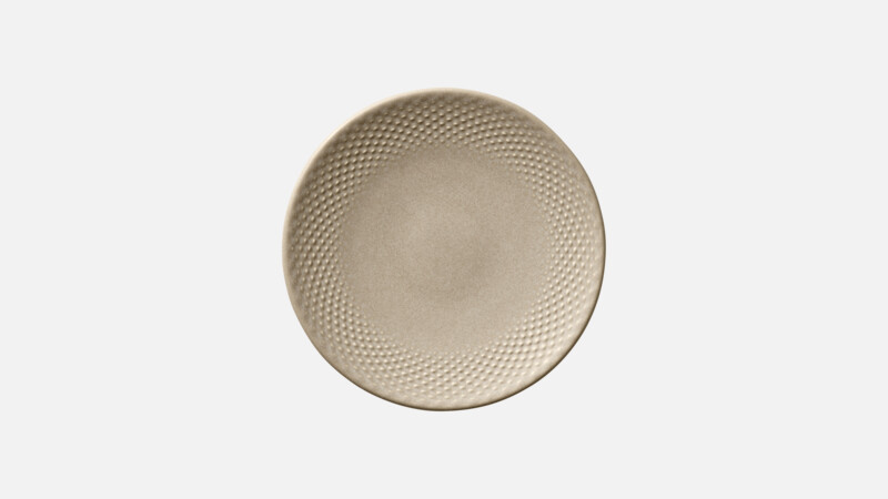 PINE - Teller flach rund coup Relief - almond 17cm