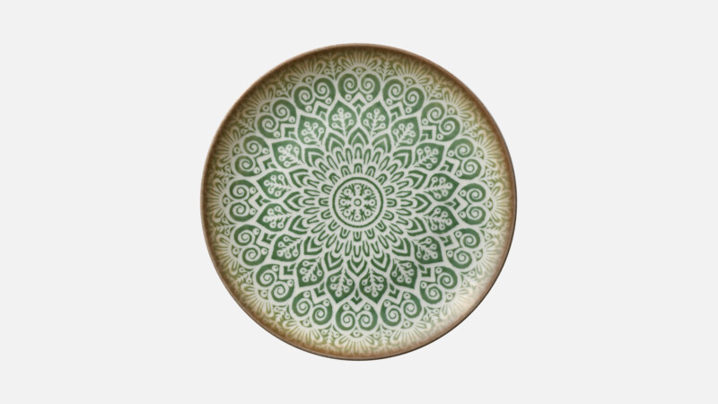 SOULMATE - Plate flat round coupe - jade 27cm