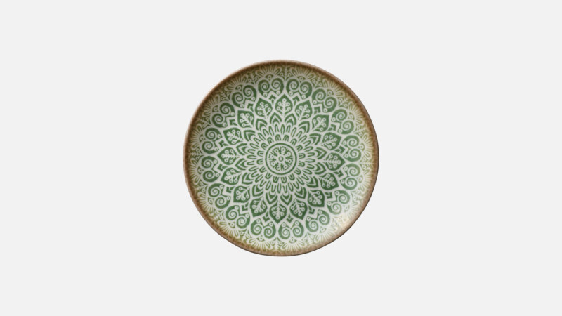 SOULMATE - Teller flach rund coup - jade 15cm