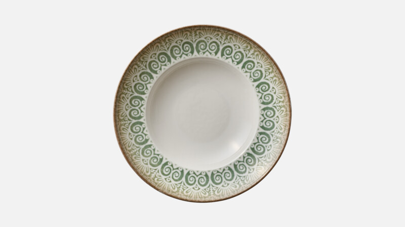 SOULMATE - Teller tief rund Fahne - jade 27cm