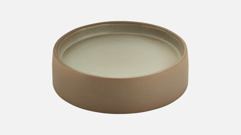 2IN1 - Teller flach/tief rund - Brotteller beige/grey 16cm