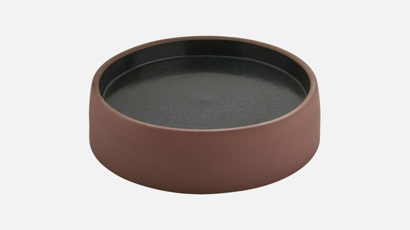 2IN1 - Teller flach/tief rund - Brotteller brown/black 16cm