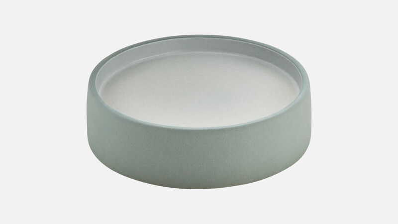 2IN1 - Plate flat/deep round - Bread plate grey/white 16cm