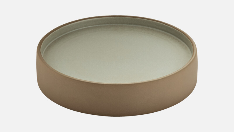 2IN1 - Teller flach/tief rund - Dessertteller beige/grey 21cm