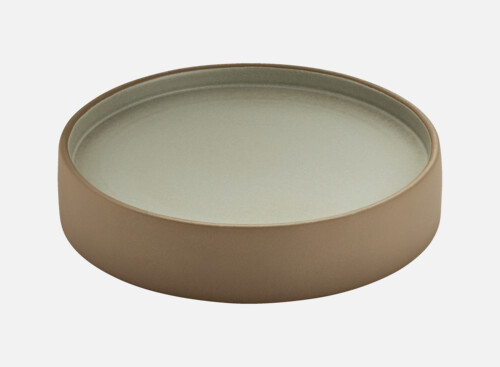 Teller flach/tief rund beige/grey 21cm