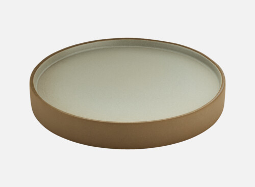 Teller flach/halbtief rund beige/grey 21cm