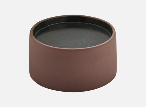 Bowl/plateau round brown/black 16cm/1.00l