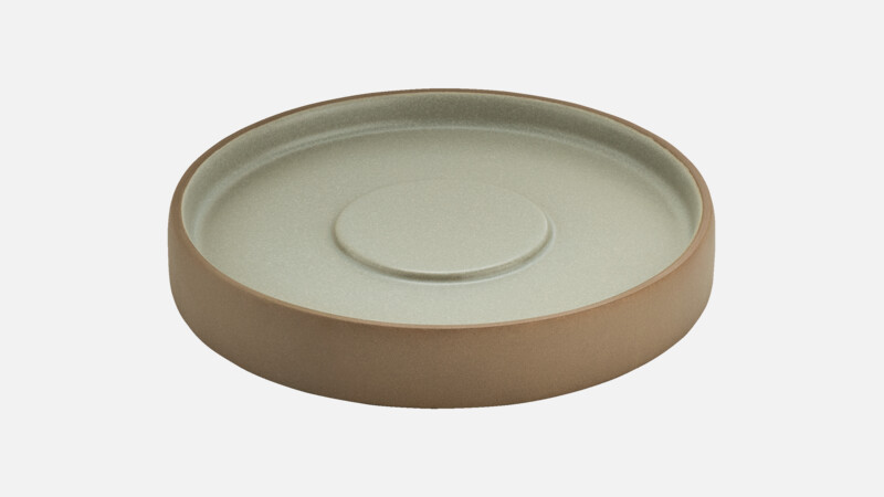 2IN1 - Teller/Untertasse rund - beige/grey 14cm