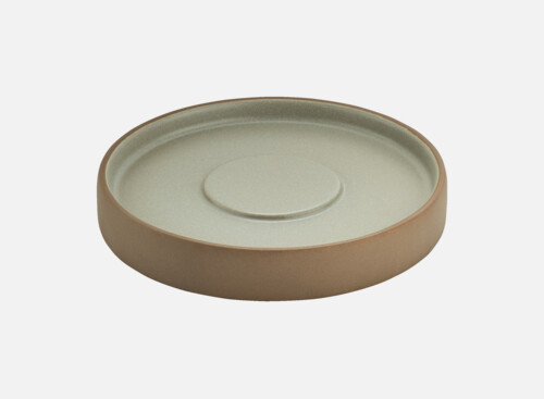 Plate/Saucer round beige/grey 14cm