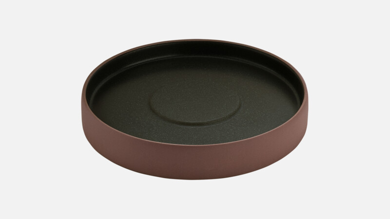 2IN1 - Plate/Saucer round - brown/black 14cm