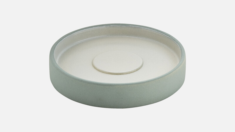 2IN1 - Plate/Saucer round - grey/white 14cm