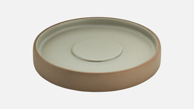 2IN1 - Teller/Untertasse rund - beige/grey 16cm