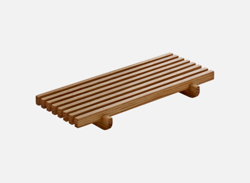 Krümelgitter rechteckig Eiche/Oak 18x9cm