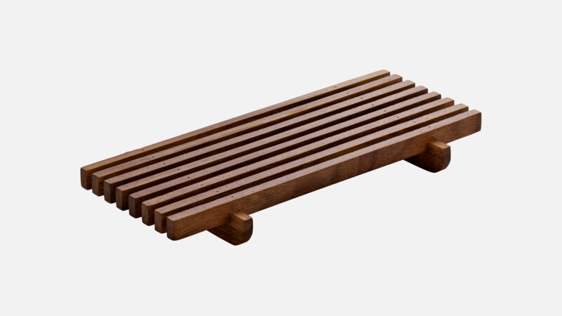 ANANTI - Krümelgitter rechteckig - Nussbaum/Walnut 18x9cm