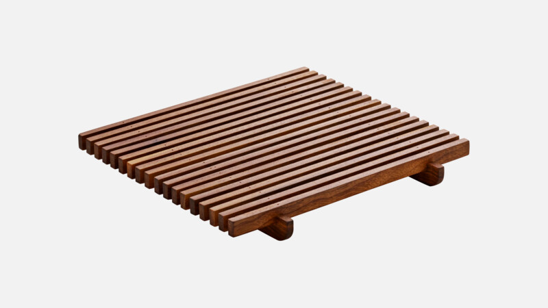 ANANTI - Krümelgitter quadratisch - Nussbaum/Walnut 18x18cm