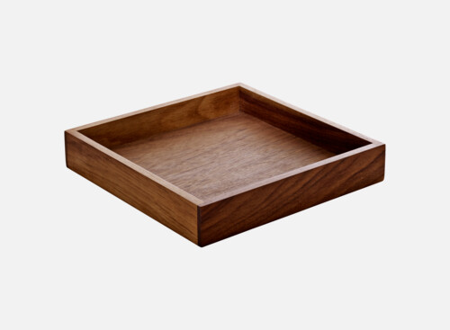 Stand  square Nussb./Walnut 18x18cm