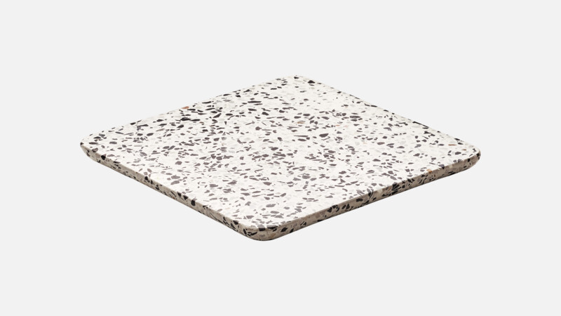 ANANTI - Platter square - Serving platter dunkel/dark 18x18cm