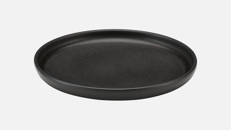 ELEMENTS - Teller flach rund - Kuchenteller schwarz/black 22cm