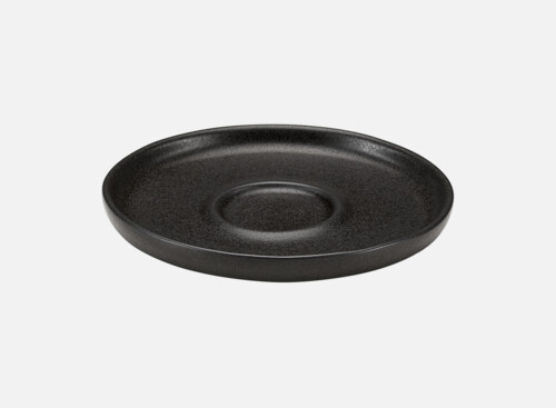 Untertasse rund schwarz/black 12cm
