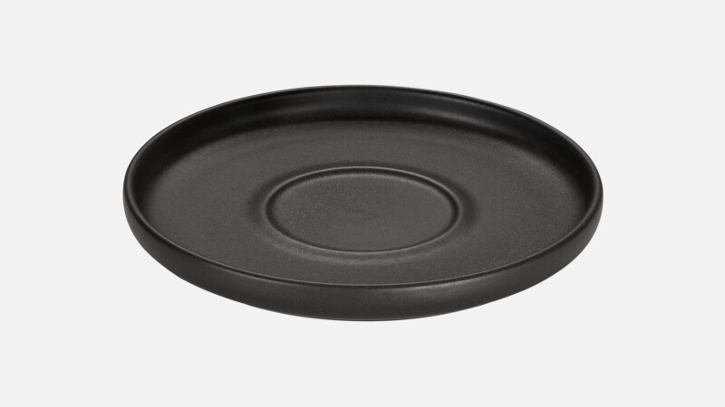 ELEMENTS - Untertasse rund - schwarz/black 14cm