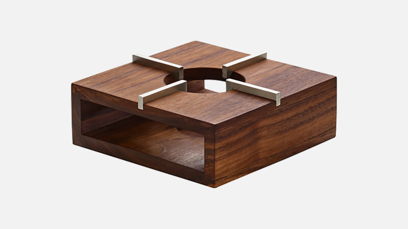 FLOW & SERVE - Stövchen - Nussbaum/Walnut 14x14cm