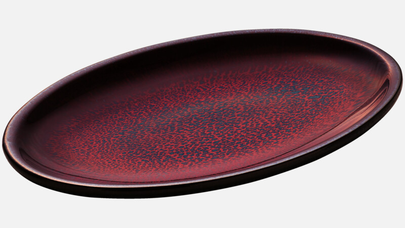 GLOW - Platte oval coup - Servierplatte 36x24cm