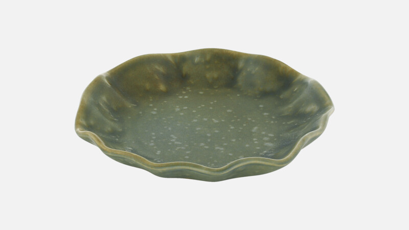 NAMI - Teller flach rund - olive 16cm