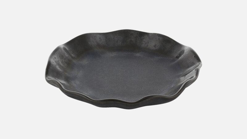 NAMI - Teller flach rund - ebony 16cm