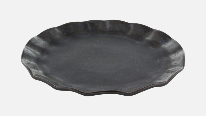 NAMI - Teller flach rund - ebony 28cm