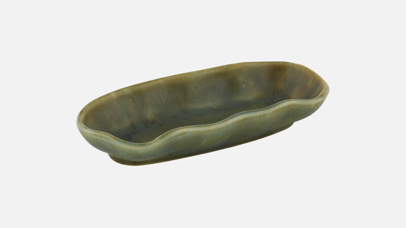 NAMI - Platte oval - olive 15x7cm